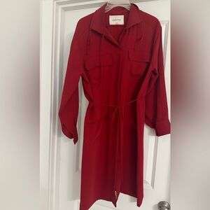 Aritzia Vibrant Red Collared dress
